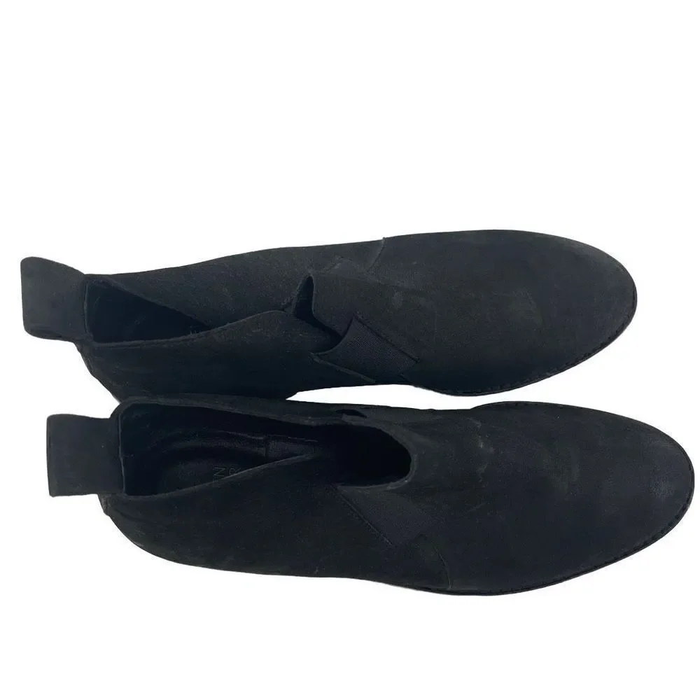 Eileen Fisher Vero Cuoio Women's Black Suede Leather Boots Size 9